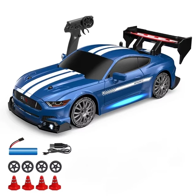 Машинка для дрифта на радиоуправлении 1:24 Ford Mustang 4WD синяя - изображение 2
