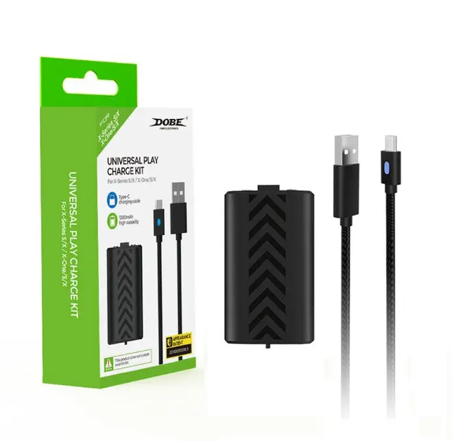 Акумулятор Dobe TYX-0634B 1200 мАг для геймпада Xbox Series та One чорний + кабель - Фото 3 Акумулятор Dobe TYX-0634B 1200 мАг для геймпада Xbox Series та One чорний + кабель - зображення 3
