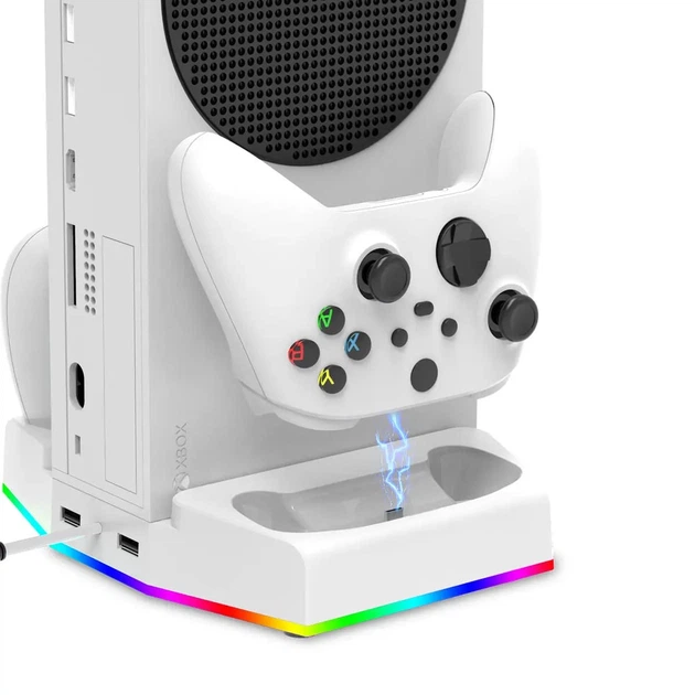 Док-станция Ipega PG-XBS011S White с двумя аккумуляторами, RGB-подсветкой и охлаждением для XBOX Series S - Фото 3 Док-станция Ipega PG-XBS011S White с двумя аккумуляторами, RGB-подсветкой и охлаждением для XBOX Series S - изображение 3