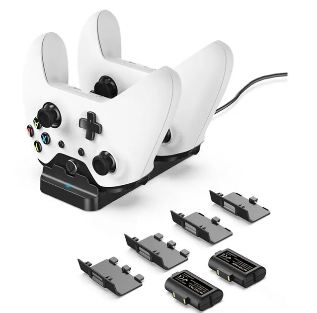 Акумулятори 2 шт + зарядка Dobe TYX-532X Black для Xbox Series і One S X - Фото 1 Акумулятори 2 шт + зарядка Dobe TYX-532X Black для Xbox Series і One S X - зображення 1