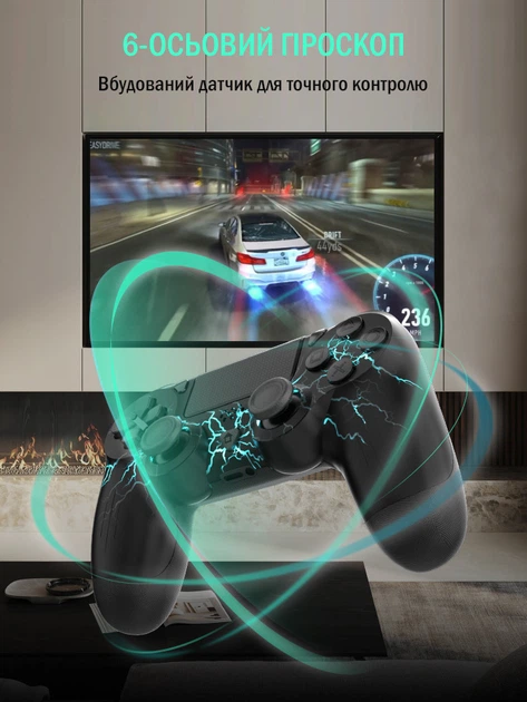 Беспроводной геймпад DATA FROG DualShock для PS4/PC/iOS/Android с адаптером - изображение 4