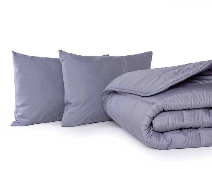 Набор антиаллергенный MirSon с Тенсель Супер Теплый №9041 Eco Light Gray (одеяло 200x220 см + подушки 50х70 средние) (2200005995945) - изображение 3