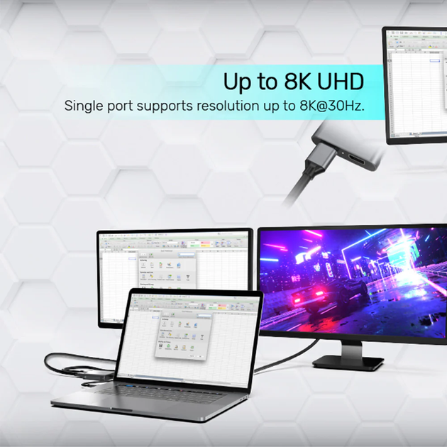 Адаптер Unitek USB-C to Dual DisplayPort (4894160044921) - зображення 5