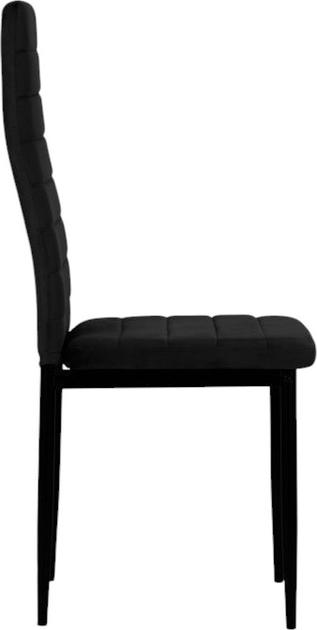 Zestaw krzeseł do kuchni i salonu ModernHome by Multistore VELVET 4 szt Black (5904224306670) - obraz 4