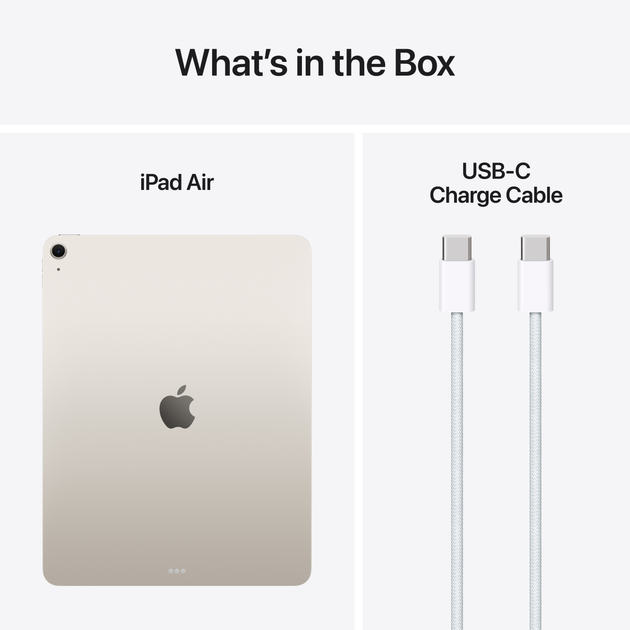 Tablet Apple iPad Air 13" M3 2025 Wi-Fi 256GB Starlight (MCNQ4) - obraz 10