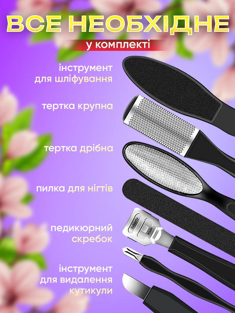 Пемза для ног электрическая роликовая пилка Schwarz&Mayer V-601 аккумуляторная для пяток черная 17 элементов в наборе шлифовальная машинка аппарат терка - изображение 6