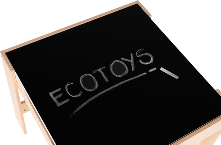 Zestaw dziecięcy EcoToys stół z 2 krzesełkami i blatem do rysowania kredą (ZKC-1C) (5905817006755) - obraz 7