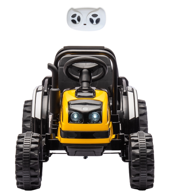 Ciągnik elektryczny dla dzieci Milly Mally Farmer z przyczepą Yellow 5740 (5901761129076) - obraz 3