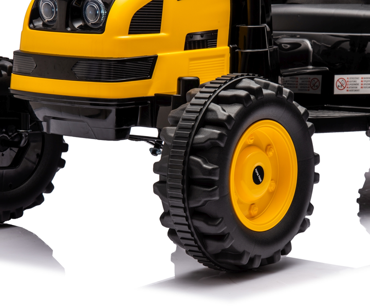 Ciągnik elektryczny dla dzieci Milly Mally Farmer z przyczepą Yellow 5740 (5901761129076) - obraz 6