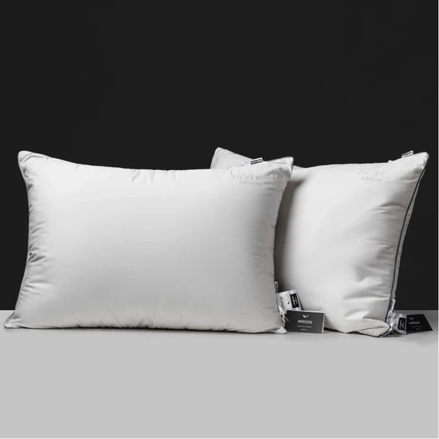 Подушка MirSon №1021 Silver Cloud вовняна низька 40x60 см (2200010363340) - зображення 8