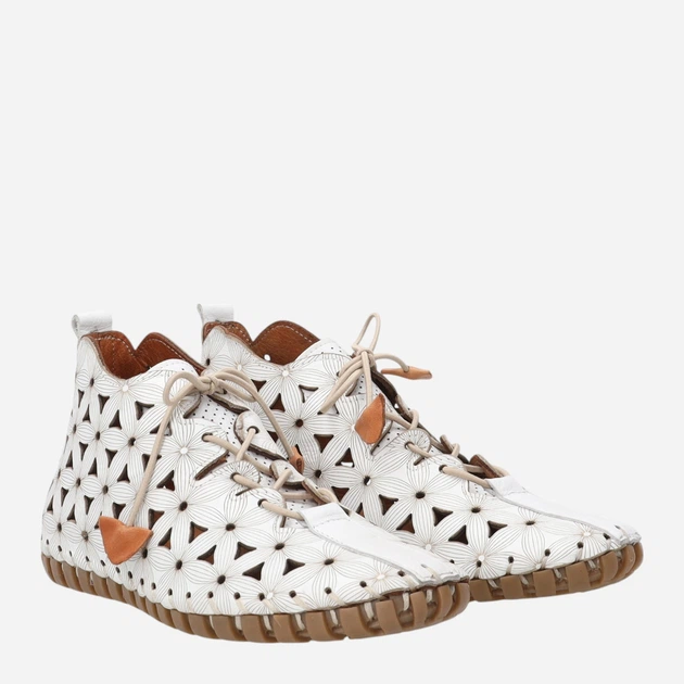 Жіночі туфлі зі шкіри Venezia A002LEWHOSP118 38 (5UK) 24.4 см Білі (5906140778722) - зображення 4