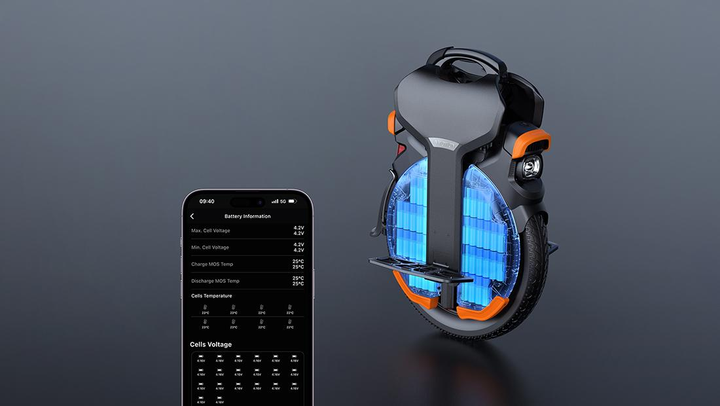 Моноколесо InMotion V11Y (2500 Вт, 1500 Вт*год, 84 В, 18 дюймів), чорний - зображення 6