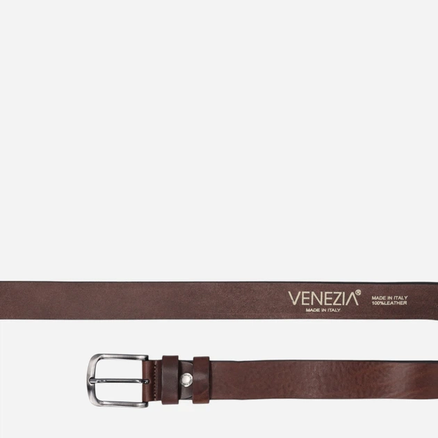 Ремінь чоловічий шкіряний Venezia B006LEBRPAS149 105 см Коричневий (5906140766163) - зображення 5