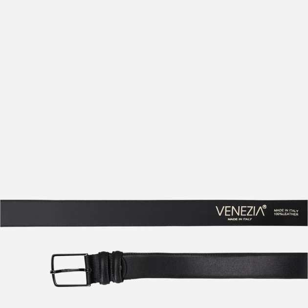 Ремінь чоловічий шкіряний Venezia B013LEBLPAS149 115 см Чорний (5906140766217) - зображення 5