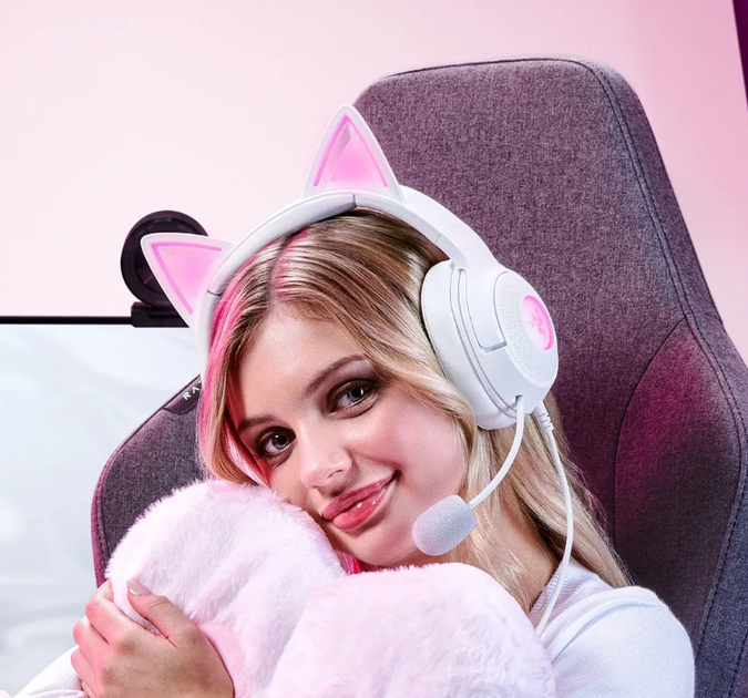 Игровая гарнитура Razer Kraken Kitty V2 White (RZ04-04730600-R3M1) - изображение 7