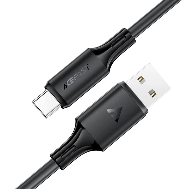 Кабель ACEFAST C17-04 USB-A to USB-C зарядный силиконовый кабель 1.2 м Black - Фото 2 Кабель ACEFAST C17-04 USB-A to USB-C зарядный силиконовый кабель 1.2 м Black - изображение 2