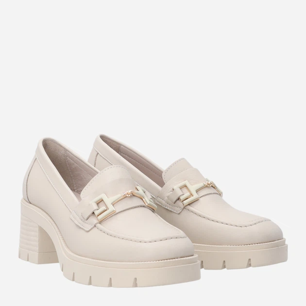 Жіночі лофери зі шкіри Venezia D052LEBEOBM048 38 (5UK) 24.4 см Бежеві (5906140842645) - зображення 4