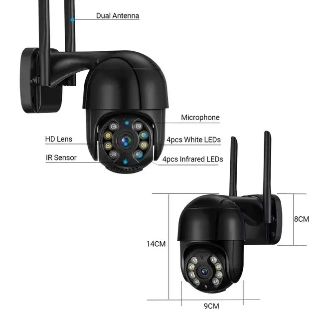 Ip Wi-Fi камера видеонаблюдения 3Mp уличная поворотная умная с удаленным доступом iCSee - изображение 5