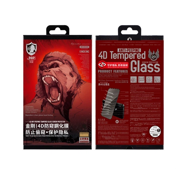 Защитное стекло антишпион Wekome Kingkong 4D Curved Privacy для iPhone 16 Pro (WTP-012) - Фото 2 Защитное стекло антишпион Wekome Kingkong 4D Curved Privacy для iPhone 16 Pro (WTP-012) - изображение 2