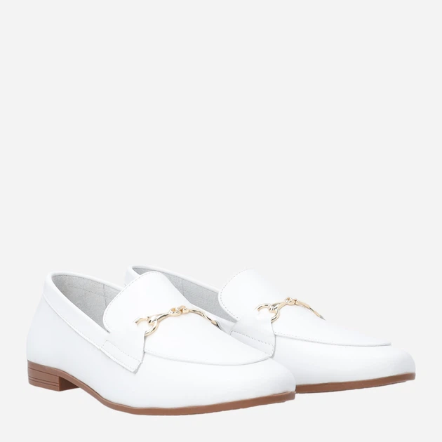 Жіночі сліпери зі шкіри Venezia E057LEWHOBM029 38 (5UK) 24.4 см Білі (5906140872215) - зображення 4