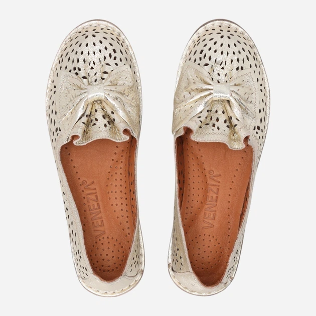 Buty wsuwane damskie skórzane Venezia E136LEGOOBM029 41 (8UK) 26.5 cm Złote (5906140887110) - obraz 5