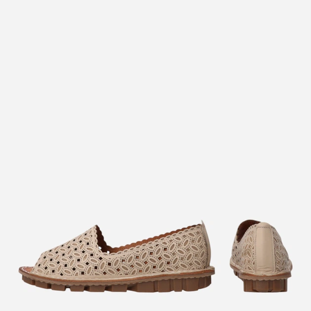 Buty wsuwane damskie skórzane Venezia E137LEBEOBM029 38 (5UK) 24.4 cm Beżowe (5906140849620) - obraz 3