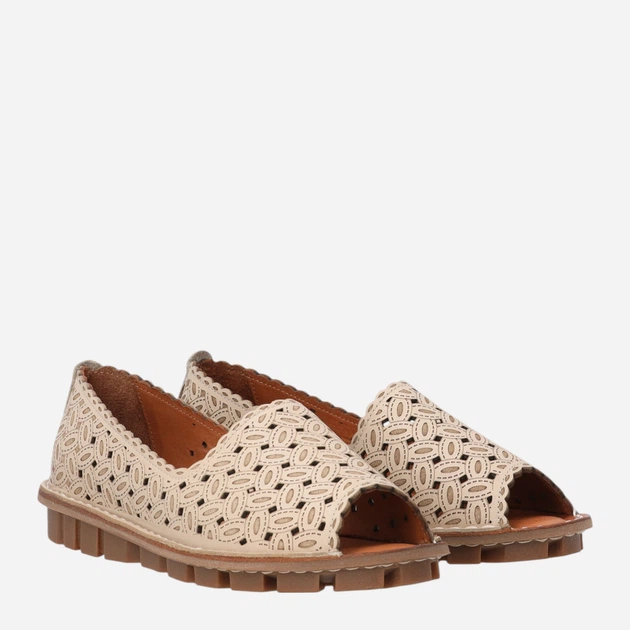 Buty wsuwane damskie skórzane Venezia E137LEBEOBM029 38 (5UK) 24.4 cm Beżowe (5906140849620) - obraz 4