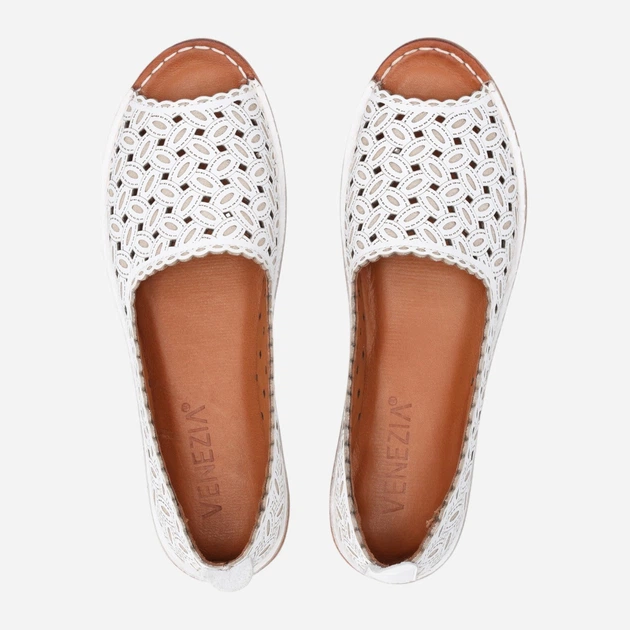 Жіночі сліпони Venezia E137LEWHOBM029 40 (7UK) 26 см Білі (5906140849828) - зображення 5