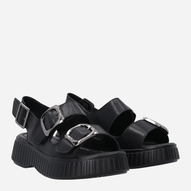 Жіночі сандалії Venezia G066LEBLOBS006 39 (6UK) 25 см Чорні (5906140682500) - зображення 4