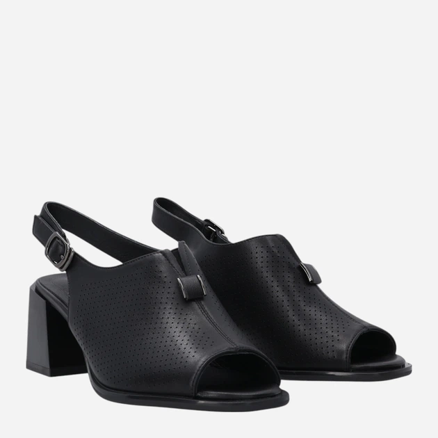 Sandały damskie na słupku Venezia G068LEBLOBS006 40 (7UK) 26 cm Czarne (5906140682753) - obraz 4