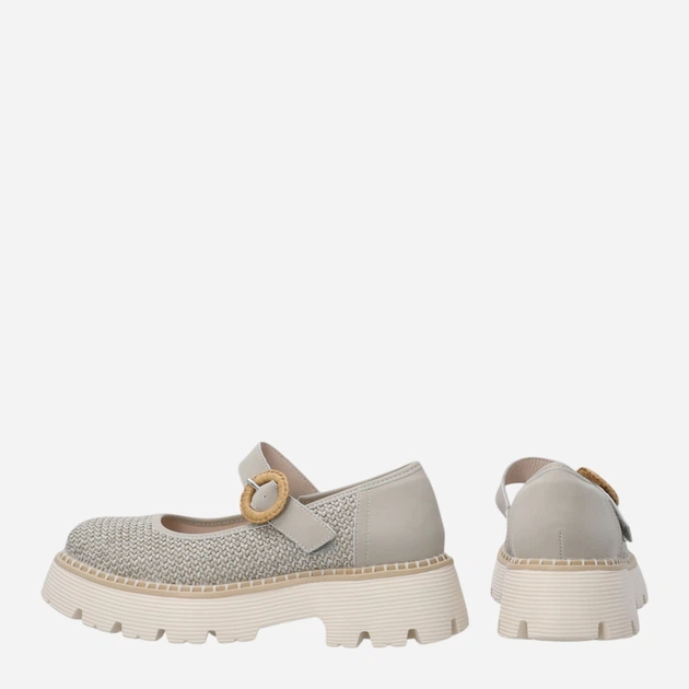 Buty Mary Jane damskie na grubej podeszwie Venezia G077MTGROBA006 40 (7UK) 26 cm Szare (5906140683538) - obraz 3