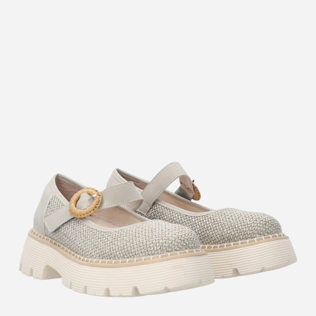 Buty Mary Jane damskie na grubej podeszwie Venezia G077MTGROBA006 40 (7UK) 26 cm Szare (5906140683538) - obraz 4