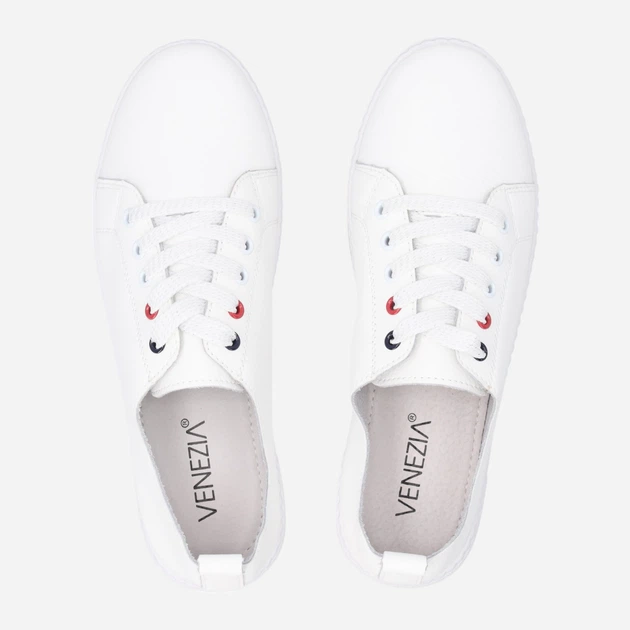 Жіночі кеди низькі Venezia G098LEWHOSP006 37 (4UK) 24 см Білі (5906140685129) - зображення 5