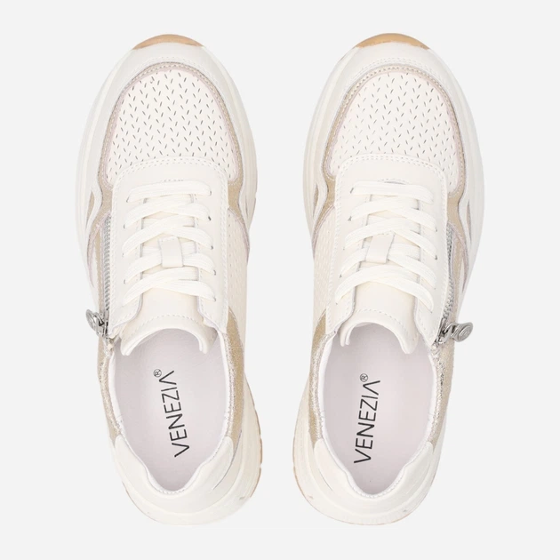 Sneakersy damskie Venezia G100LEBGOSP006 38 (5UK) 24.4 cm Beżowe (5906140685310) - obraz 5