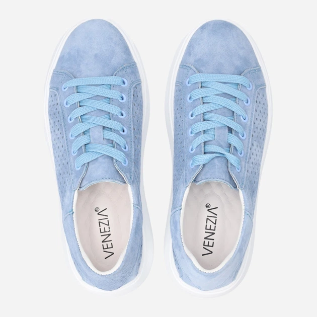 Sneakersy damskie zamszowe do kostki na platformie Venezia G108SUBUOSP006 40 (7UK) 26 cm Błękitne (5906140685990) - obraz 5