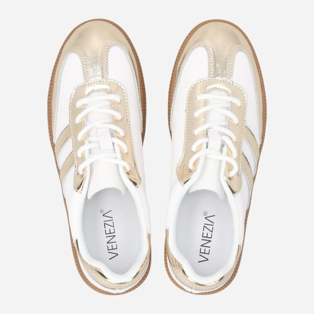 Жіночі кеди низькі Venezia G125LEWOOSP006 40 (7UK) 26 см Білі (5906140688038) - зображення 5