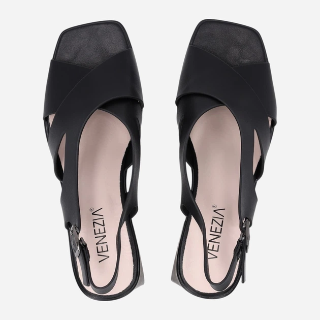 Sandały damskie na słupku Venezia G137LEBLOBS006 39 (6UK) 25 cm Czarne (5906140673096) - obraz 5