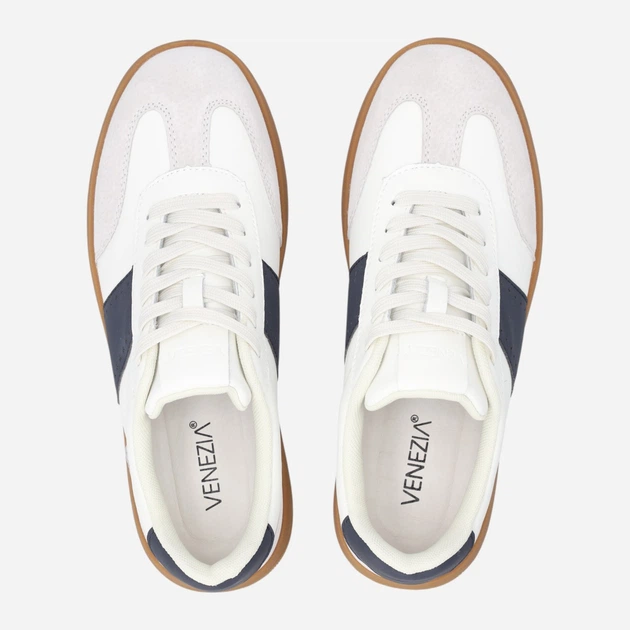 Sneakersy męskie skórzane do kostki Venezia G152LEWHMSP006 41 (8UK) 26.5 cm Białe (5906140679777) - obraz 5