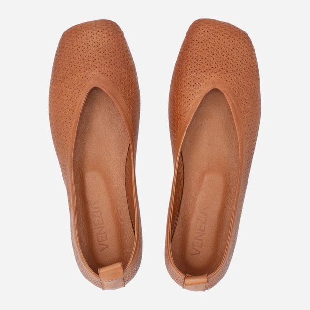 Жіночі балетки зі шкіри Venezia H035LEBROBA045 36 (3UK) 23.5 см Коричневі (5906140899298) - зображення 5