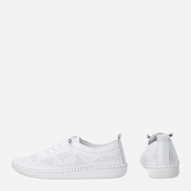 Жіночі туфлі зі шкіри Venezia H051LEWHOSP052 37 (4UK) 24 см Білі (5906140820636) - зображення 3