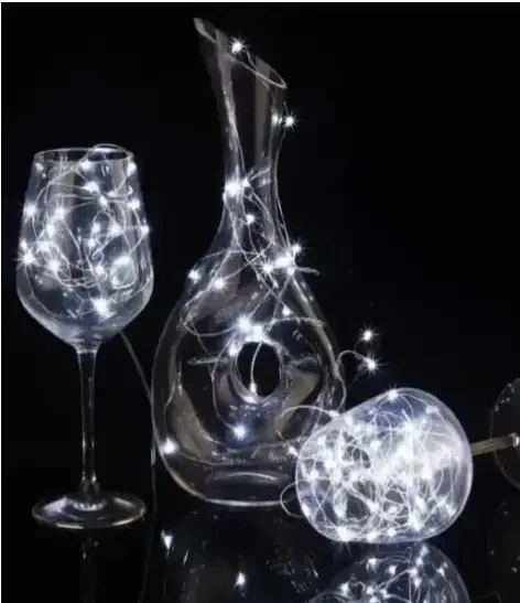 Гирлянда праздничная Xmas 30 Led 3M на медной проволоке (Капля росы) W WHITE от батареек+USB (300) HS HS для нового года, для праздника - изображение 2