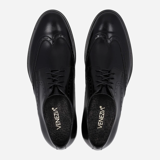 Чоловічі броги Venezia K016LEBKMEA069 42 (9UK) 42 см Чорні (5906140872697) - зображення 5