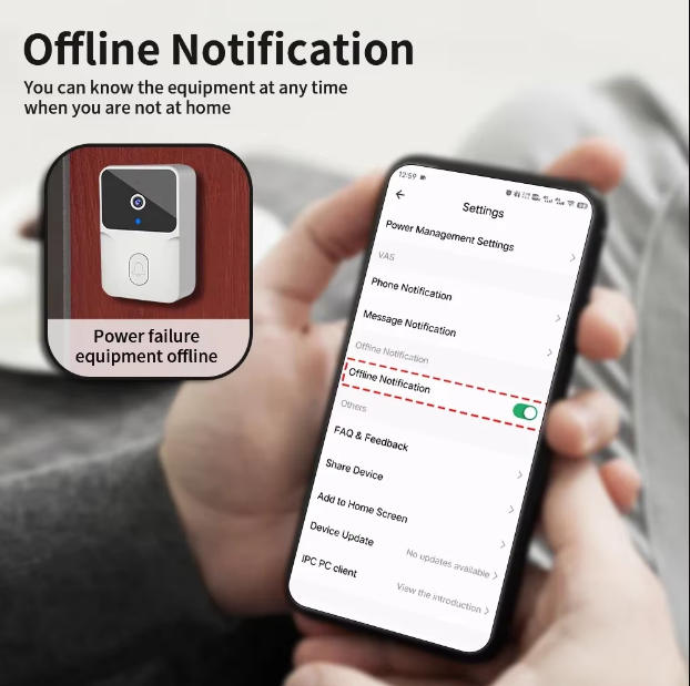 Дверной видеозвонок, беспроводной со встроенной батареей, видеодомофон с wifi, Tuya, Smart Life, Белый - Фото 7 Дверной видеозвонок, беспроводной со встроенной батареей, видеодомофон с wifi, Tuya, Smart Life, Белый - изображение 7