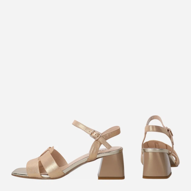Sandały damskie na słupku Venezia L009LEGOOBS141 37 (4UK) 24 cm Beżowe (5906140721841) - obraz 3