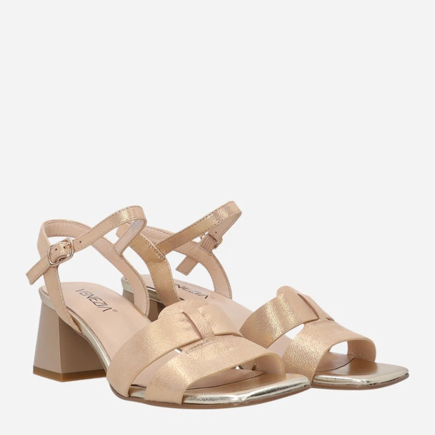 Sandały damskie na słupku Venezia L009LEGOOBS141 37 (4UK) 24 cm Beżowe (5906140721841) - obraz 4