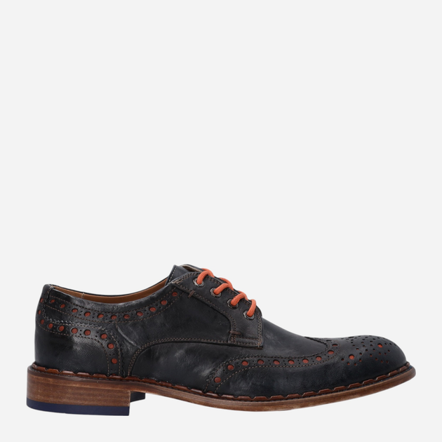 Buty brogsy męskie skórzane Venezia L029LETDMEA019 42 (9UK) 42 cm Czarne (5906140832264) - obraz 1