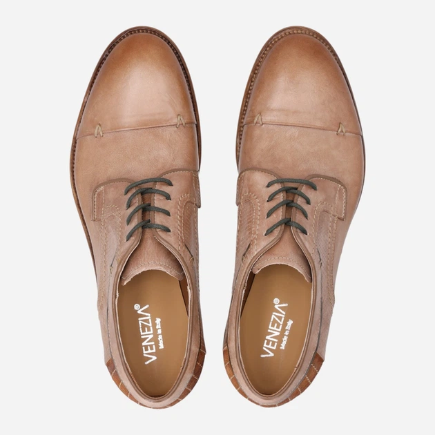 Чоловічі дербі Venezia L025LEBEMEA019 43 (10UK) 43 см Коричневі (5906140831557) - зображення 5