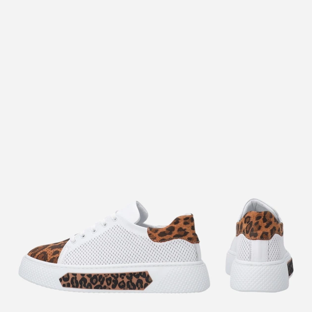 Sneakersy damskie skórzane do kostki na platformie Venezia L079LEBTOSP033 37 (4UK) 24 cm Białe (5906140793848) - obraz 3