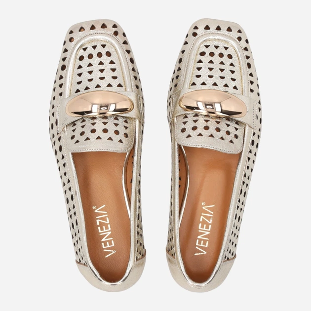 Жіночі сліпери зі шкіри Venezia L114LEGOOBM034 39 (6UK) 25 см Золотисті (5906140845202) - зображення 5