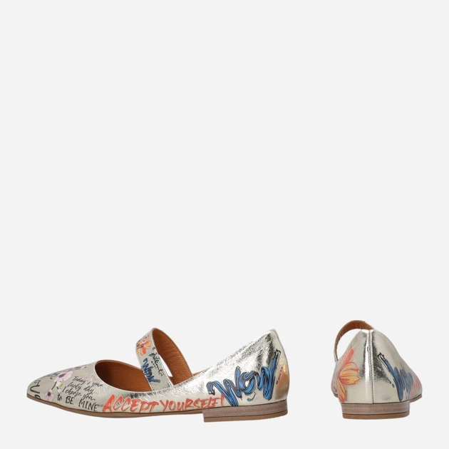 Жіночі балетки зі шкіри Venezia L199LEGOOBA034 38 (5UK) 24.4 см Золотисті (5906140906606) - зображення 3